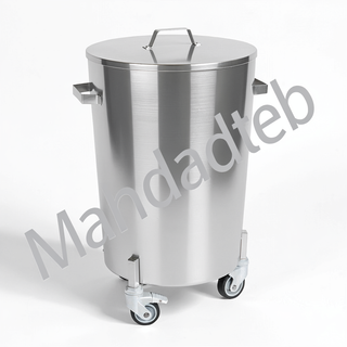 سطل کلین روم استیل چرخدار